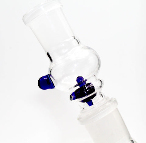 Glas Aktivkohleadapter 18,8 mm Blau mit Siebnut-Seamine