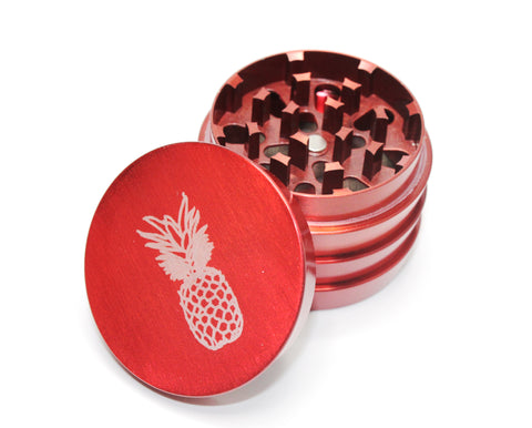 Smokerama Grinder Mühle Ananas 4-Teilig Rot 55mm