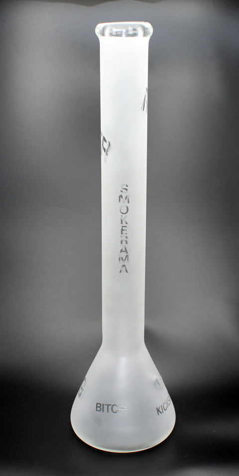 Glasbong Bad Motherfucker 50cm Hoch Sandblasted 9mm Wandstärke-Hinten