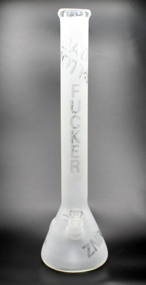 Glasbong Bad Motherfucker 50cm Hoch Sandblasted 9mm Wandstärke-Vorne