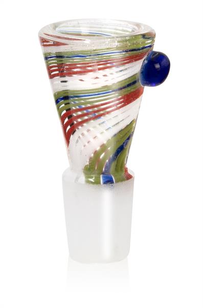 Glaskopf Trichter Batik Rot-Grün-Weiß-Blau NS19