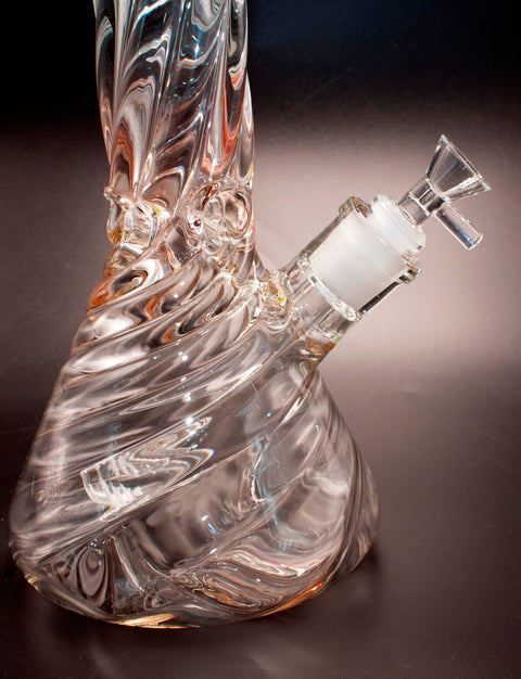 Beaker Bong 37cm ICE Twister Dune 7mm Wandstärke-Boden