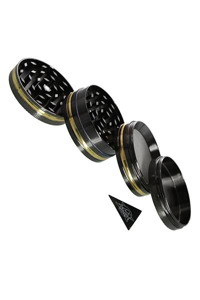 Grinder Bling Bling Dollar 4 Teilig 50mm mit Schaber-alle-Teile