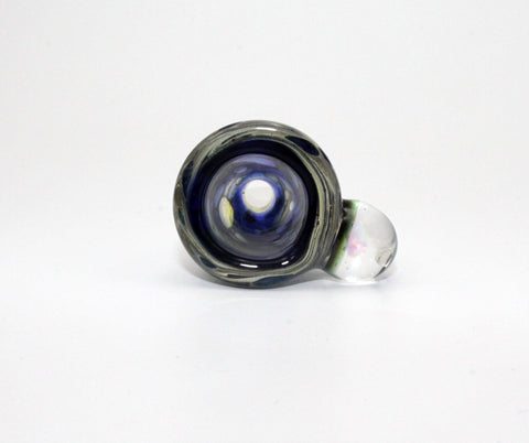 Monkey Glass Pfeifen Kräuterkopf Blue Snake Marble 14,5 mm Schliff