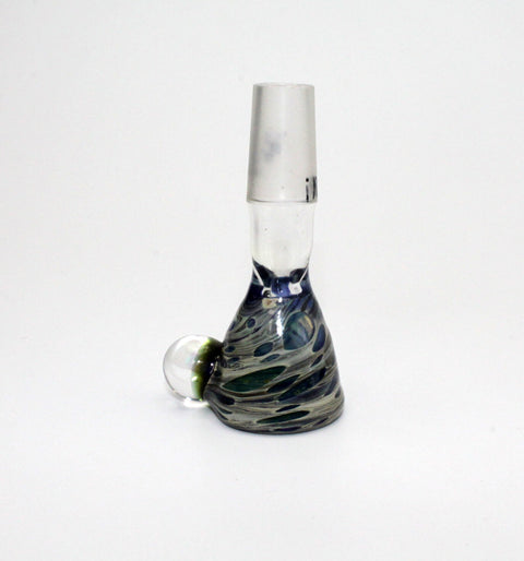 Monkey Glass Pfeifen Kräuterkopf Blue Snake Marble 14,5 mm Schliff
