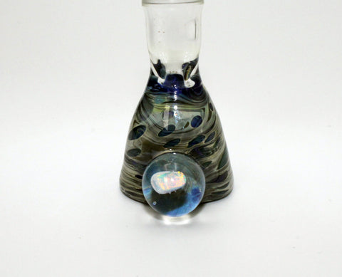 Monkey Glass Pfeifen Kräuterkopf Blue Snake Marble 14,5 mm Schliff