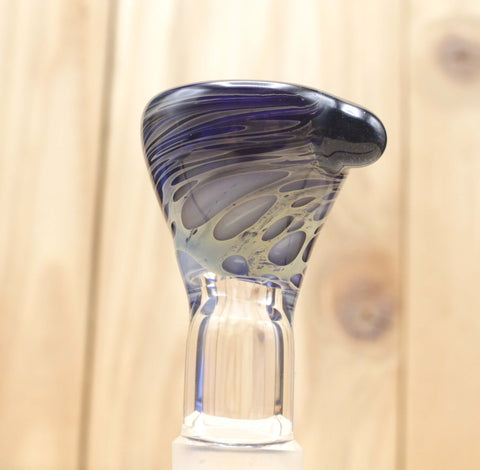 Smokerama Glaskopf Blue Snake 18,8 mm handgearbeitet-seitlich