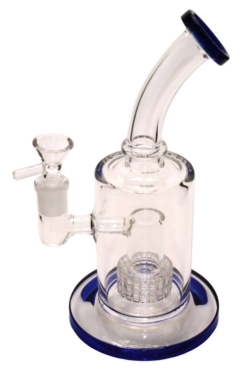 Glas Bubbler Bong mit Matrix Perkolator-Blau-Oben