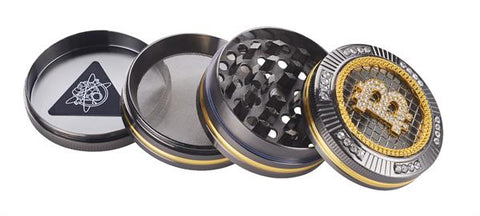 Bling Bling Bitcoin Grinder 50mm Aluminium 4-teilig-Offen