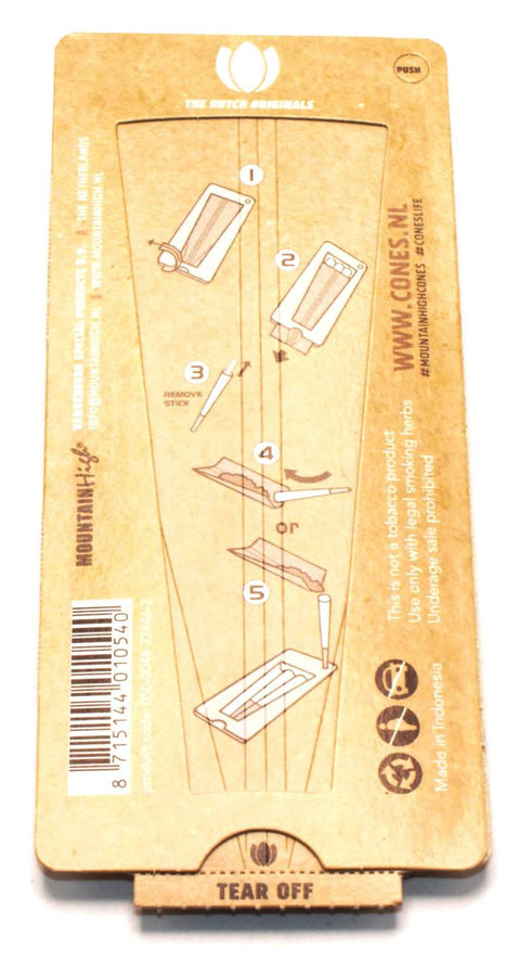 Cones Small Size Papers Pre-Rolled mit Filtertip 6er Pack Natural-Hinten