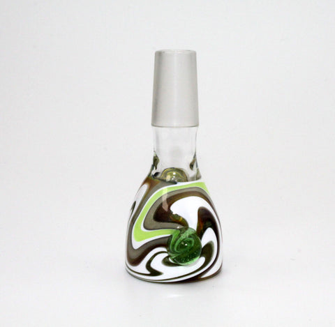 Monkey Glass Crem Dela Crem 14,5mm Glaskopf handgearbeitet mit Rollstopper
