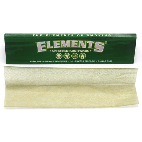 Elements Papers Green King Size Slim Natural-Blättchen