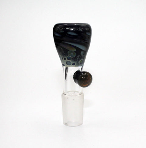 Monkey Glass Bling Fat Snake 18,8mm Glaskopf  mit Rollstopper Marble-seite