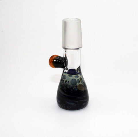 Monkey Glass Bling Fat Snake 18,8mm Glaskopf  mit Rollstopper Marble-Umgedreht