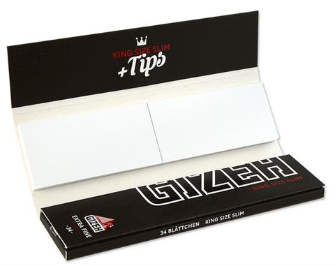Gizeh Papers Black King Size Slim Extra Fine mit Tips-Offen