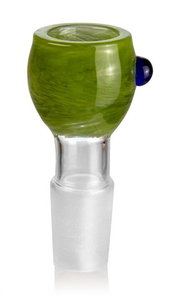 Glasköpfchen Design Schliff NS19 Rund großer Durchlass-Grün