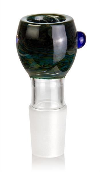 Glasköpfchen Design Schliff NS19 Rund großer Durchlass-Schwarz