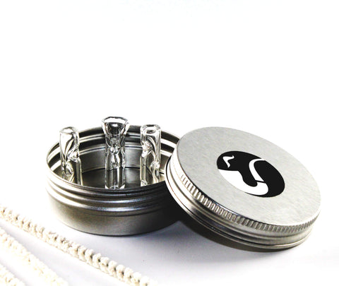 Glastips 3er Set Eindrehfilter 7mm Klar handgearbeitet von Smokerama