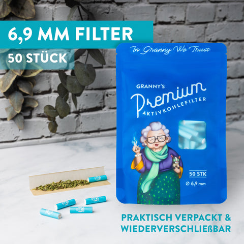 Grannys Aktivkohlefilter 7mm im 50er Pack