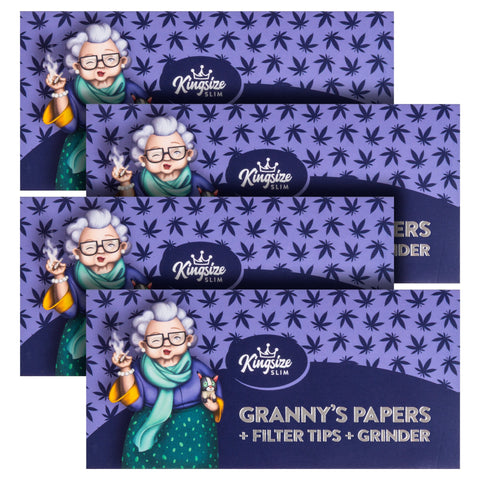 Granny´s Raucherset King Size Papers mit Tips und Häcksler