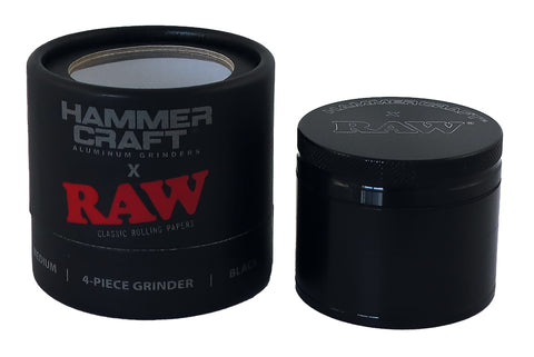 Hammercraft x RAW Grinder Black 55mm Aluminium 4-teilig