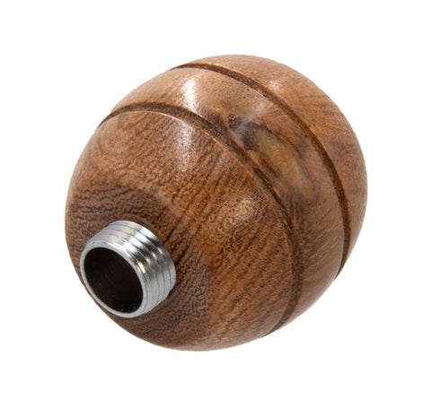 Holz Pfeifenkopf Rund 28mm Braun-Seitlich