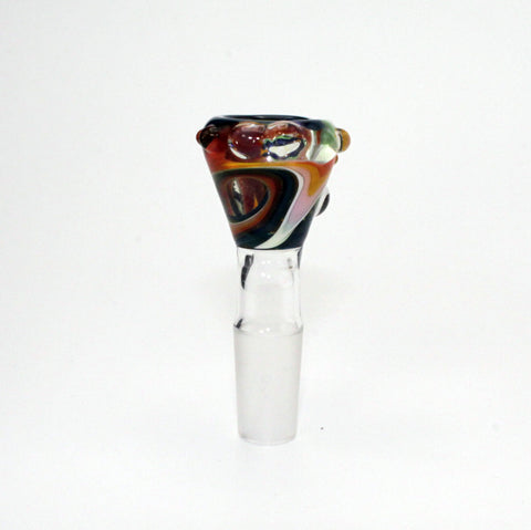 Monkey Glass Bling Fat Snake 18,8mm Glaskopf  mit Rollstopper Marble-seite