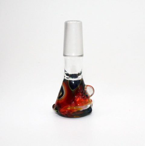 Monkey Glass Bling Fat Snake 18,8mm Glaskopf  mit Rollstopper Marble-Umgedreht-Seite