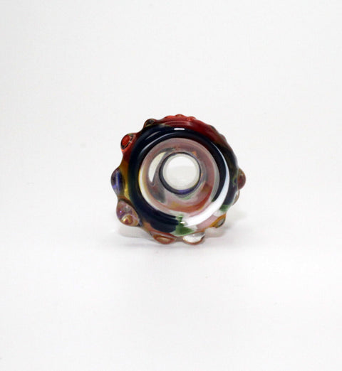 Monkey Glass Bling Fat Snake 18,8mm Glaskopf  mit Rollstopper Marble-Liegend