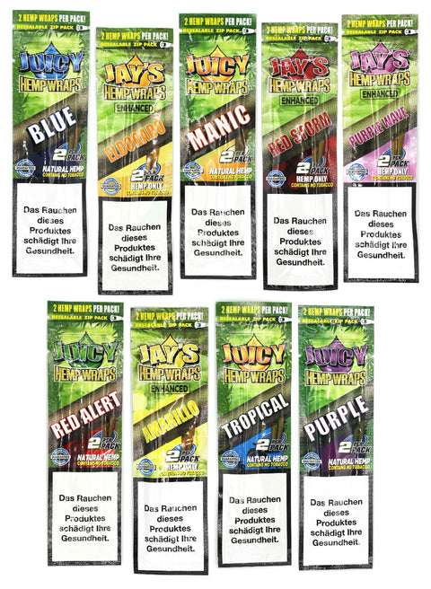 Juicy Jays Hemp-Wraps 2er Pack verschiedene Sorten