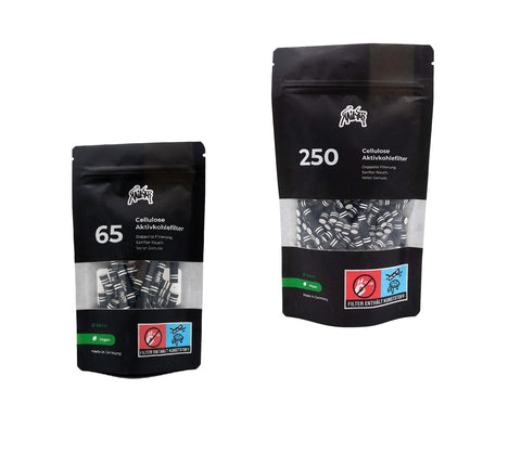 Kailar Aktivkohlefilter 5,9mm Cellulose Slim Schwarz verschiedene Mengen
