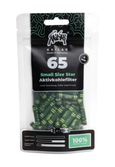 Kailar Small Size Star 6mm Aktivkohlefilter 65er Pack