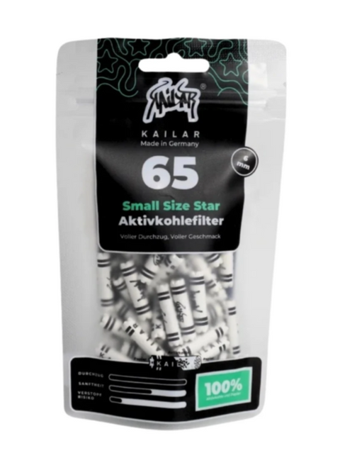 Kailar Small Size Star 6mm Aktivkohlefilter 65er Pack