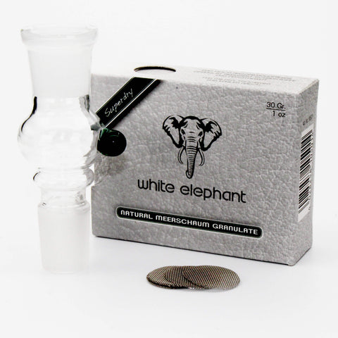 Glas Carbon Filter Adapater Set Schliff NS19 mit Meerschaum-Granulat