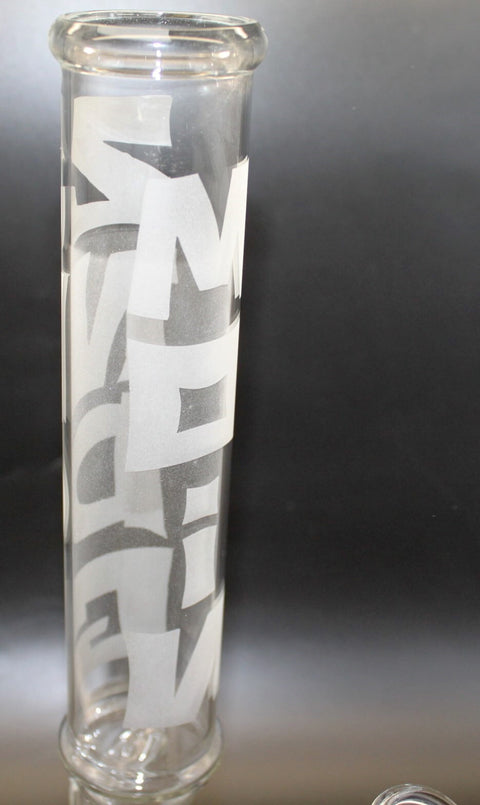 Glasbong Moin und Zündung 45 cm Hohe Eis-Wasserpfeife-Logo