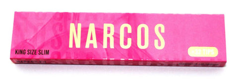 Narcos Blättchen King Size Slim Pink mit Tips