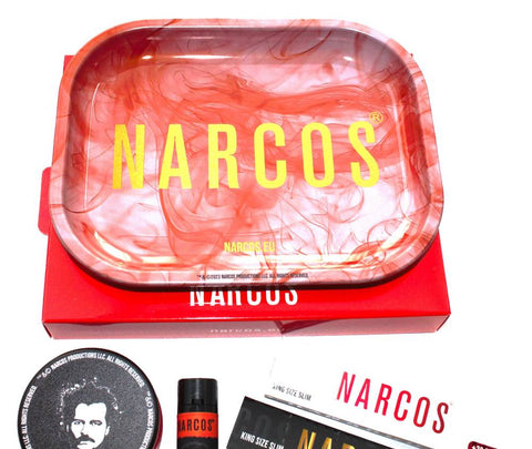 Narcos Smoker Geschenk-Set Rosa Edition-Small-Rolling-Tray