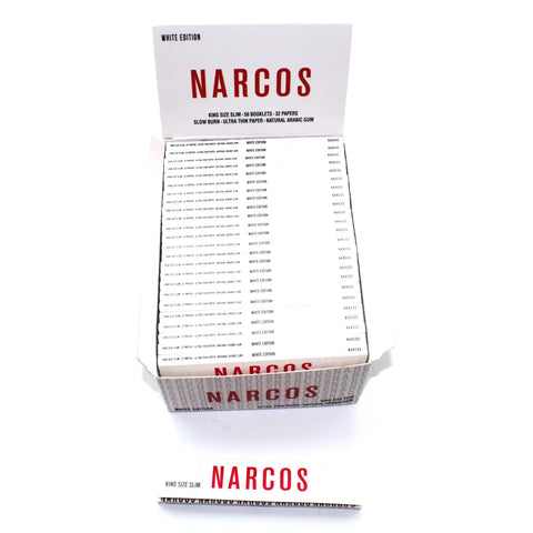 Narcos King Size Slim Rolling Papers White Edition
