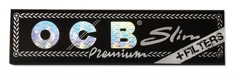OCB Blättchen Schwarz Premium Long Slim plus Filtertips-Geschlossen