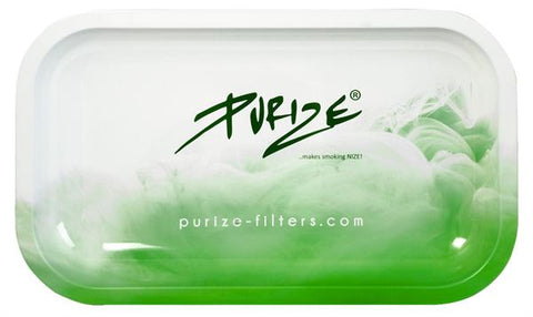 Purize Metall Dreh-Tablett Smoke Design 270x160x25mm-Seitlich