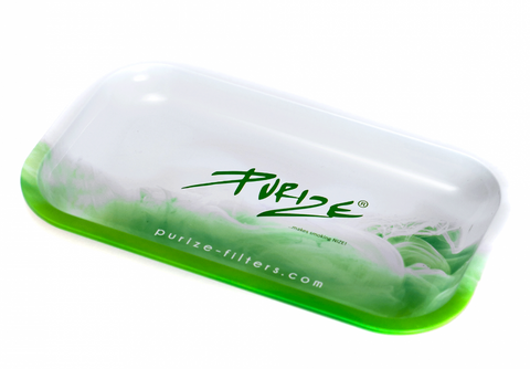 Purize Metall Dreh-Tablett Smoke Design 270x160x25mm