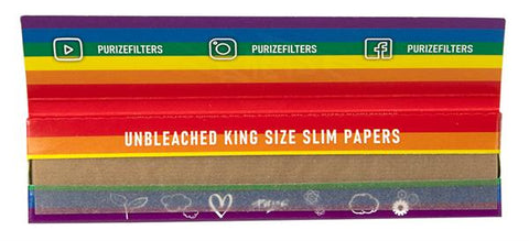 Purize Rainbow Blättchen King Size Slim ungebleicht-Offen