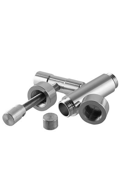 Softball Pollenpresse Groß 11 cm Alu mit T-Griff-Offen