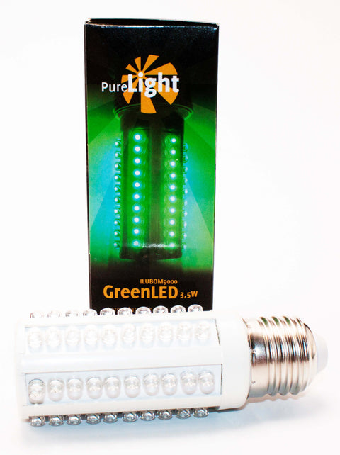 Pure Light Green LED 3,5 Watt Arbeitslampe E27 Sockel-liegend