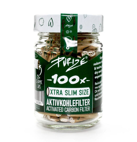 Purize Aktivkohlefilter 6mm Xtra Slim 100er Glas verschiedene Farben-Organisch