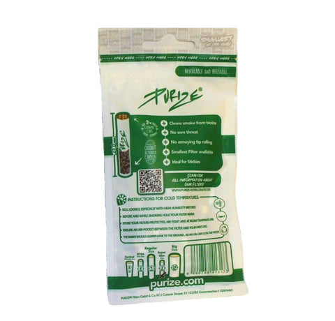 Purize Aktivkohlefilter 5mm Super Slim Size 50er Pack-Hinten