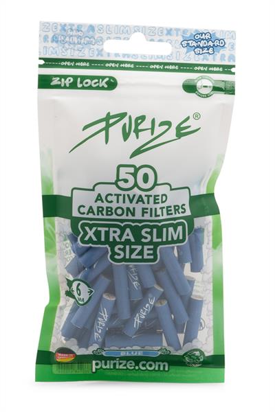 Purize Aktivkohlefilter 50 Xtra-Slim 6mm alle Farben-Blau