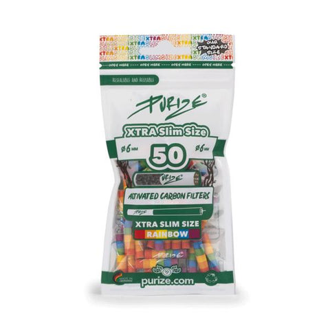 Purize Aktivkohlefilter 50 Xtra-Slim 6mm alle Farben-Rainbow
