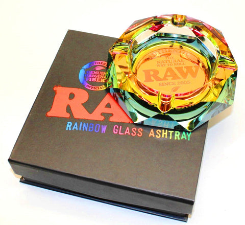 RAW Aschenbecher Kristallglas Rainbow-Silver 11,5cm