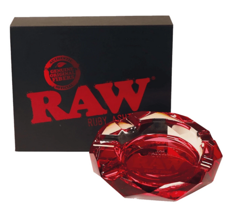 RAW Glas Aschenbecher Ruby Red